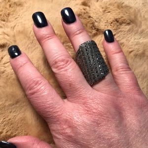 Sterling Silver and Marcasite Bohemian Ring (7)